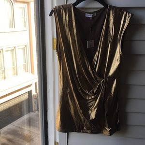 Gold Calvin Klein top new with tag